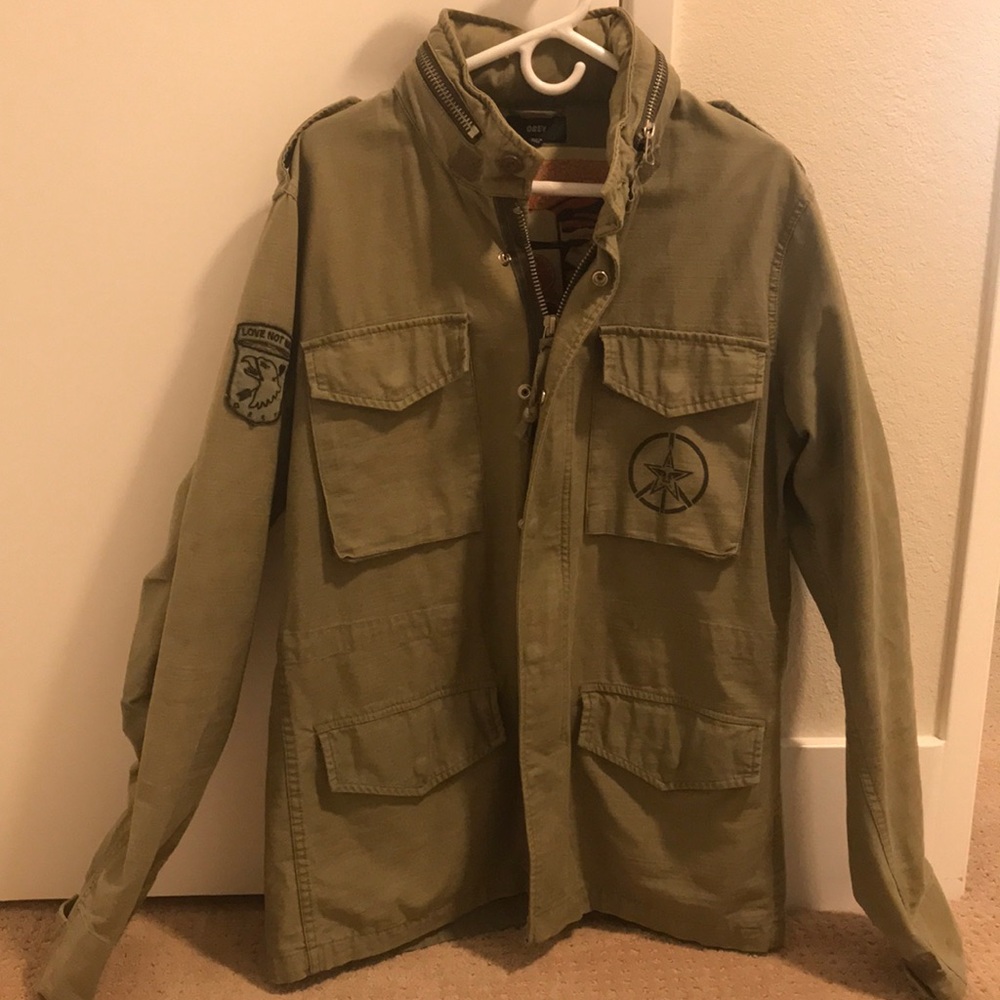 Obey Men’s Army Green Jacket